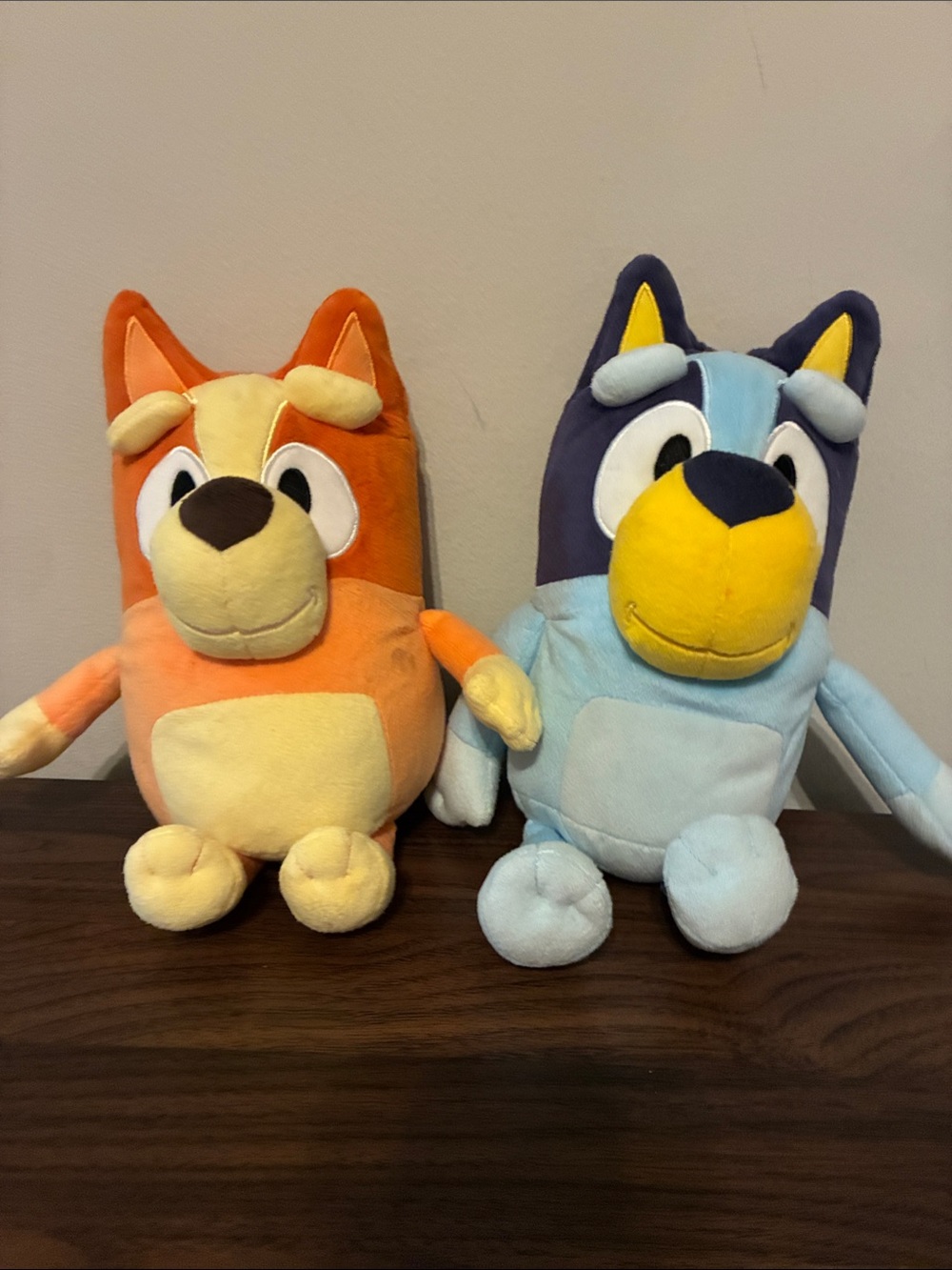 Talking Bluey and Bingo  Stuffed Animals - Orange & Light Blue